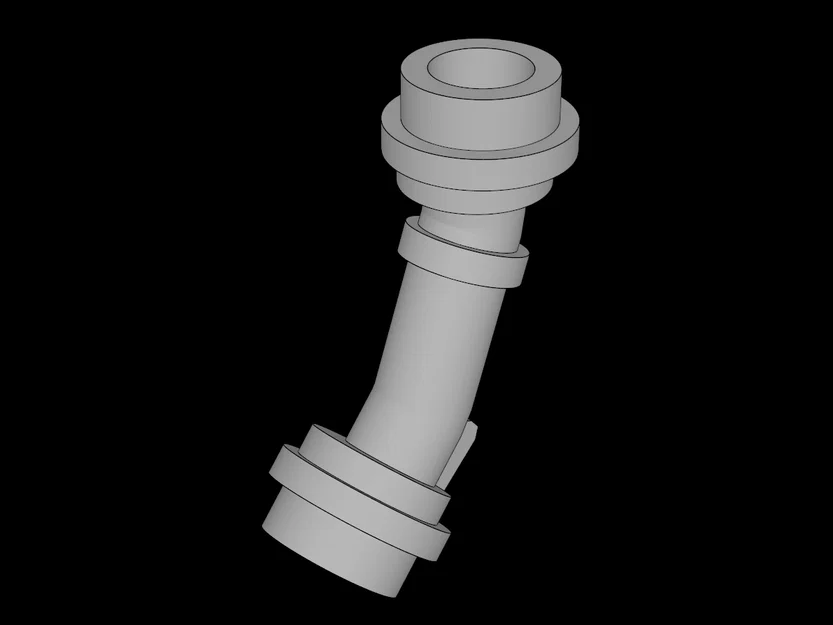 Cán kiếm ánh sáng 3D cong cho nhân vật Lego minifig - Image 1