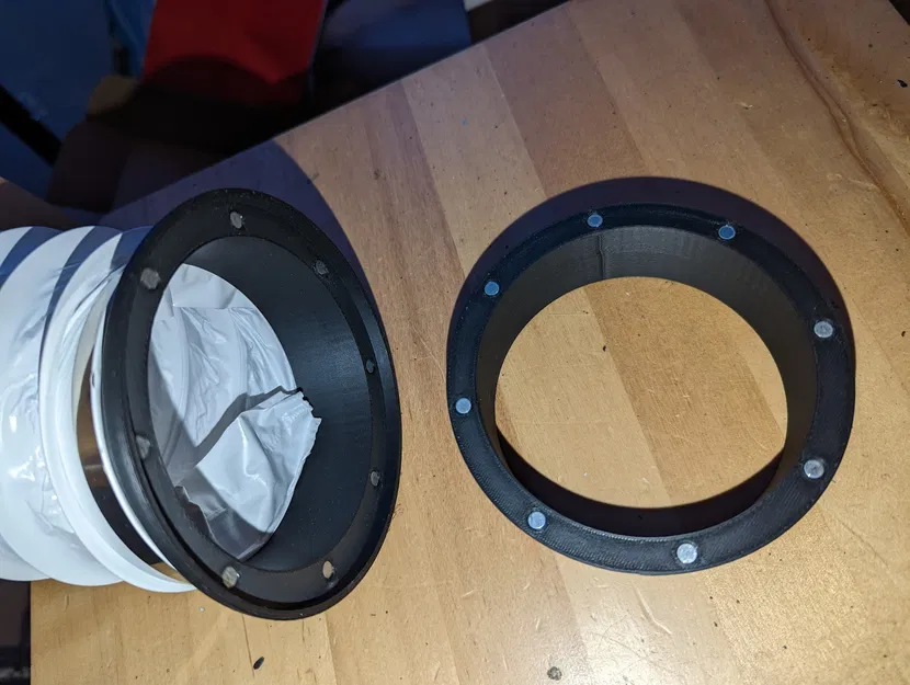 Đầu nối ống thông gió từ tính cho ống 100mm - Image 2