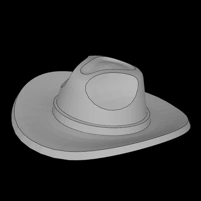 Mũ Fedora Vành Rộng Tương Thích Minifigure LEGO In 3D