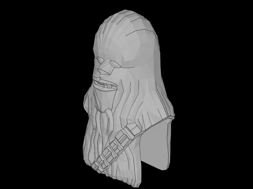 Mô hình đầu Chewbacca tương thích Lego (in 3D Star Wars minifig) - Image 1