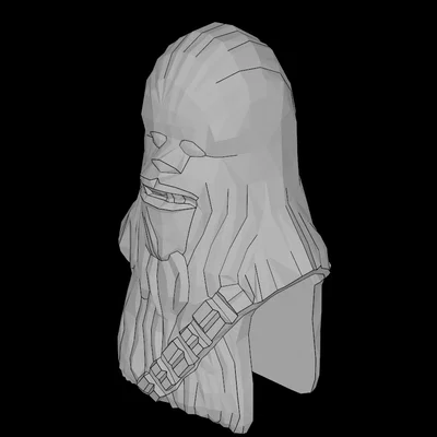 Mô hình đầu Chewbacca tương thích Lego (in 3D Star Wars minifig)