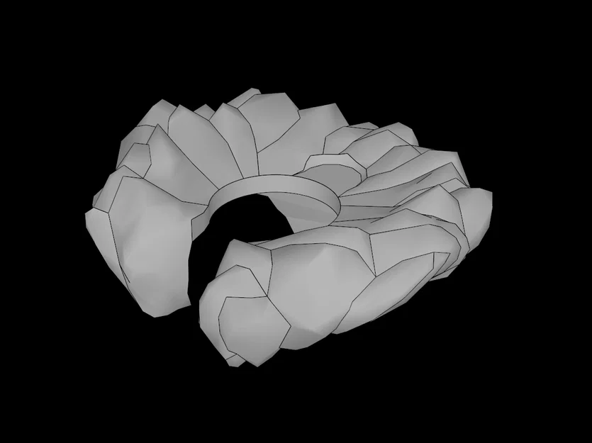 Phụ kiện cổ áo lông tương thích với LEGO Minifig (3D Model) - Image 1