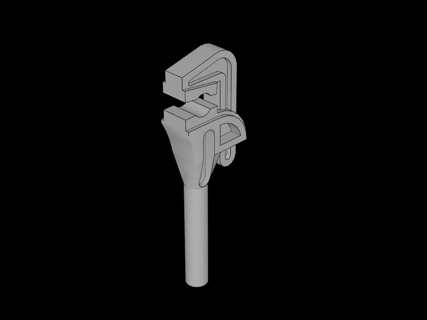 Mỏ lết ống in 3D tương thích với Lego Minifig (Chuẩn 4328.dat) - Image 1