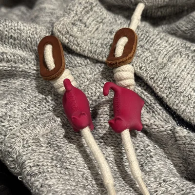 Phụ kiện dây rút áo Hoodie hình mèo 3D độc đáo