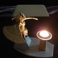 Chân đế nến Goa'uld với tượng thần Horus - Mô hình trang trí 3D độc đáo - Thumbnail 2