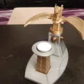 Chân đế nến Goa'uld với tượng thần Horus - Mô hình trang trí 3D độc đáo - Thumbnail 4