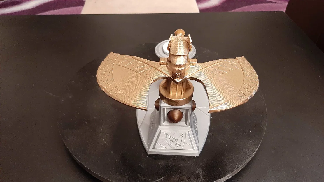 Chân đế nến Goa'uld với tượng thần Horus - Mô hình trang trí 3D độc đáo - Image 7