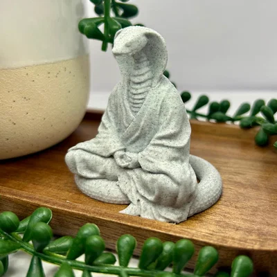 Mô hình 3D rắn thiền định (Meditating Snake) trang trí độc đáo