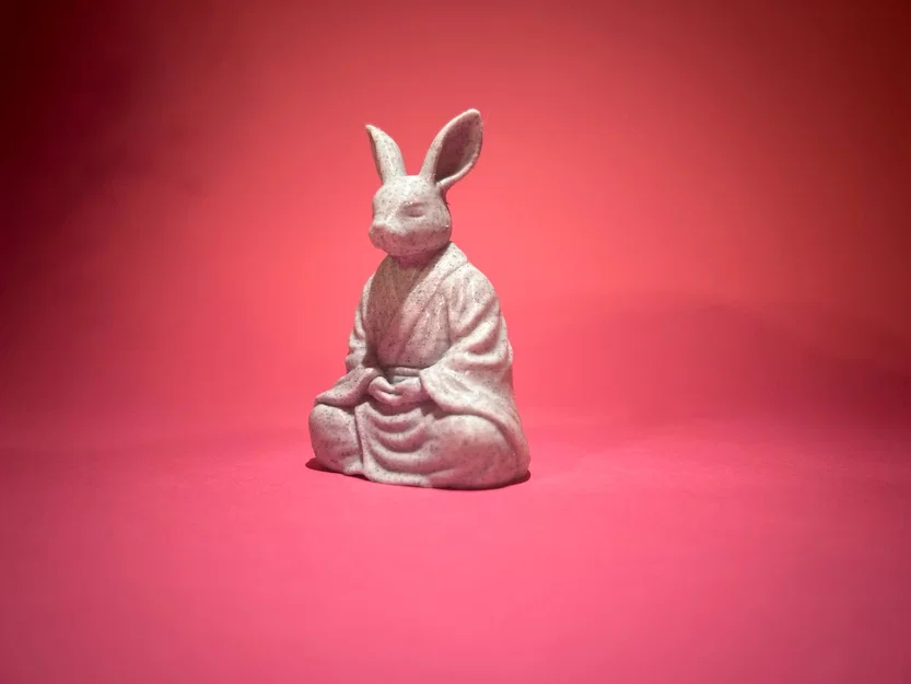 Mô hình thỏ ngồi thiền Bunny-bunny Meditating in 3D cực dễ - Image 2