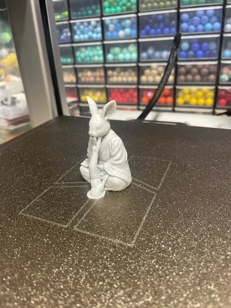Mô hình thỏ ngồi thiền Bunny-bunny Meditating in 3D cực dễ - Image 3
