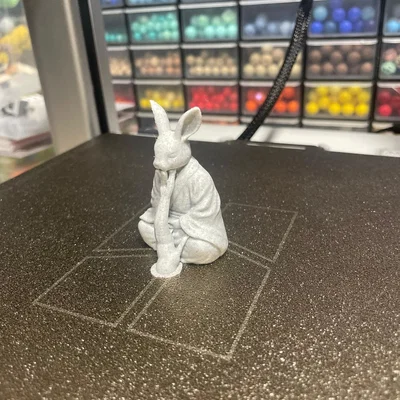Mô hình thỏ ngồi thiền Bunny-bunny Meditating in 3D cực dễ