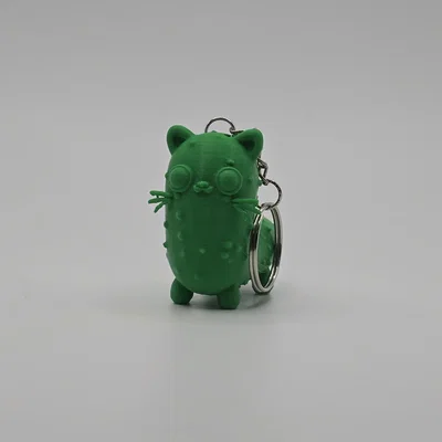 Móc khóa Mèo Dưa Chuột (Pickle Cat Keychain)