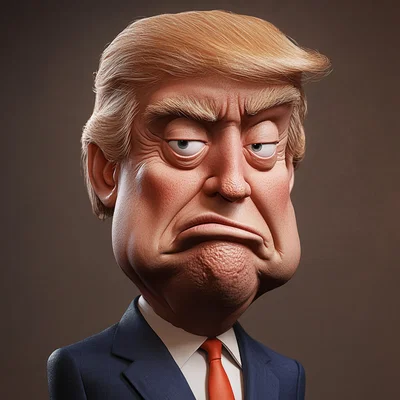 Mô hình 3D Donald Trump phong cách biếm họa trang trí bàn làm việc