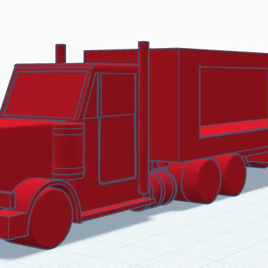 Mô hình xe đầu kéo (Semi Truck) in 3D liền khối Print-in-Place