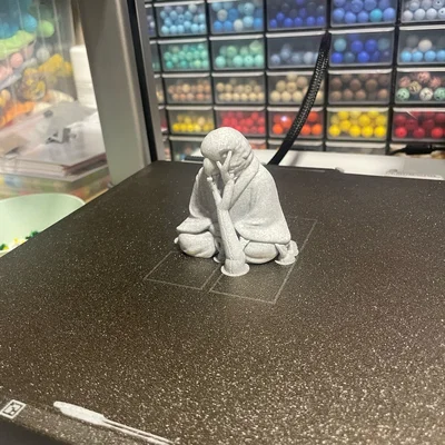 Mẫu in 3D chú chim thiền định xinh xắn - Bird-bird Meditating