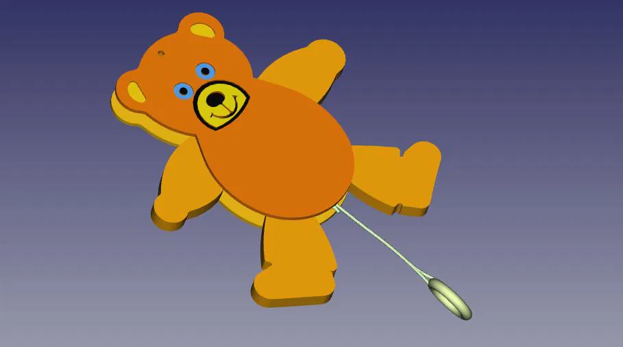 Mô hình chú gấu Hampelmann - Cập nhật 27.03.2025 (Kèm decal lông) - Image 1