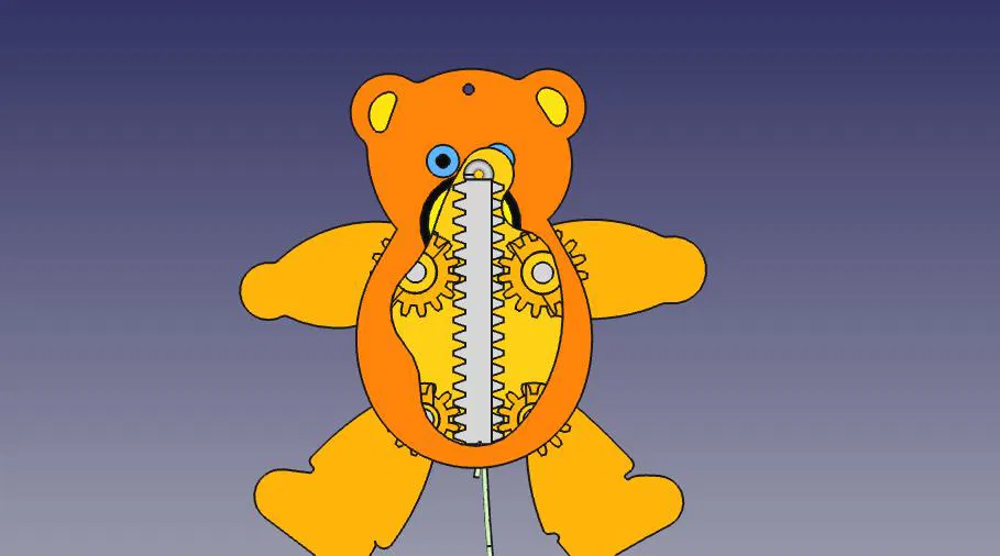 Mô hình chú gấu Hampelmann - Cập nhật 27.03.2025 (Kèm decal lông) - Image 3