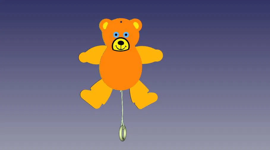 Mô hình chú gấu Hampelmann - Cập nhật 27.03.2025 (Kèm decal lông) - Image 4