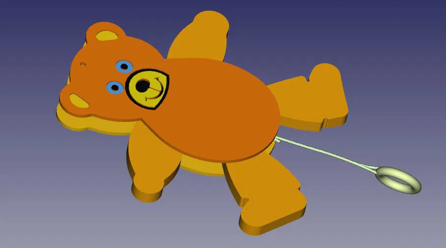 Mô hình chú gấu Hampelmann - Cập nhật 27.03.2025 (Kèm decal lông) - Image 5