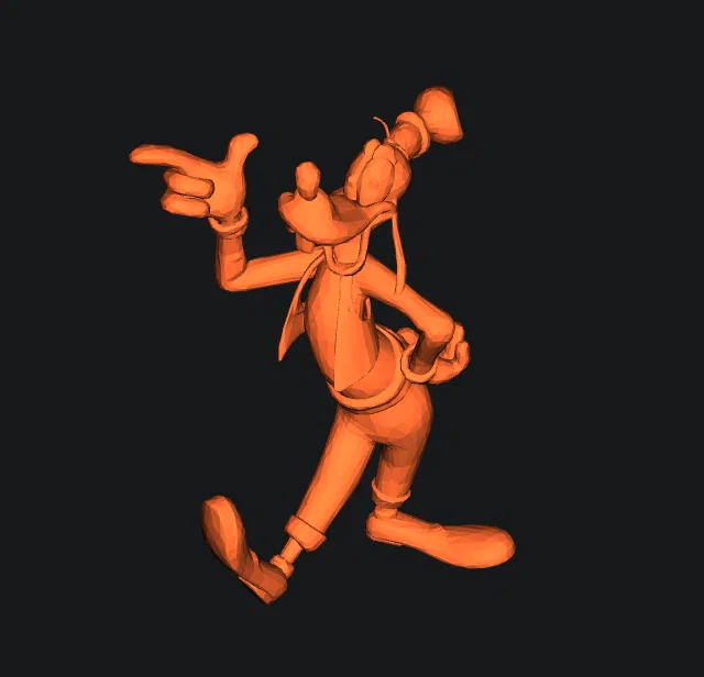 Mô hình 3D nhân vật hoạt hình Goofy độc đáo cho người hâm mộ - Image 1