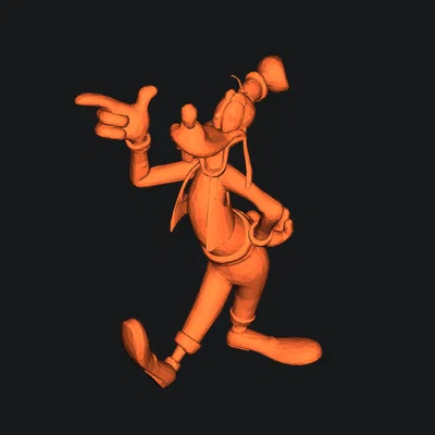 Mô hình 3D nhân vật hoạt hình Goofy độc đáo cho người hâm mộ
