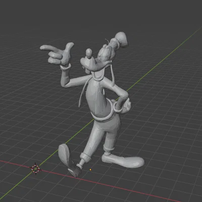 Mô hình 3D nhân vật hoạt hình Goofy độc đáo cho người hâm mộ