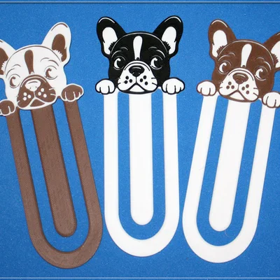 Kẹp sách French Bulldog dễ thương - Mẫu in 3D trang trí độc đáo