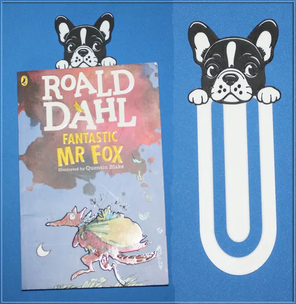 Kẹp sách French Bulldog dễ thương - Mẫu in 3D trang trí độc đáo - Image 3