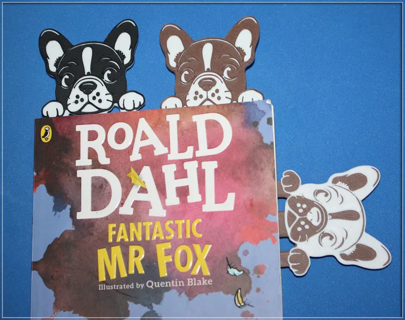 Kẹp sách French Bulldog dễ thương - Mẫu in 3D trang trí độc đáo - Image 4