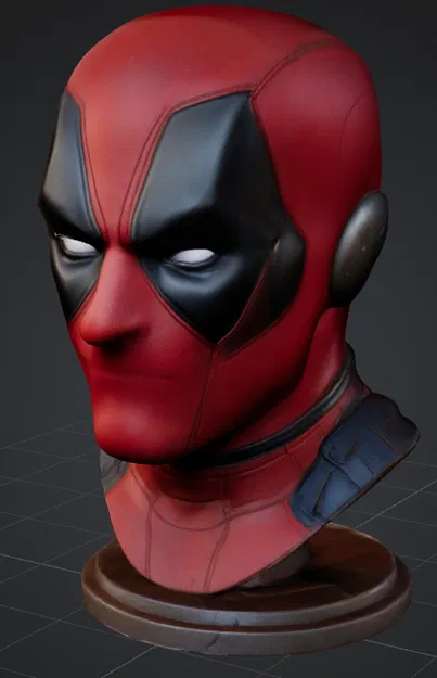 Mô hình tượng bán thân Deadpool (Deadpool Bust) cực chất để in 3D - Image 1