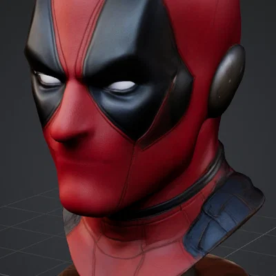 Mô hình tượng bán thân Deadpool (Deadpool Bust) cực chất để in 3D
