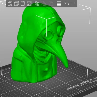 Mô hình tượng bác sĩ dịch hạch (Plague Doctor Bust) 3D độc đáo