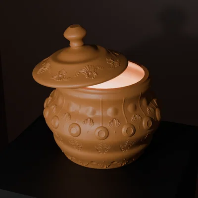 Mẫu bình trang trí cổ điển có nắp in 3D đẹp mắt