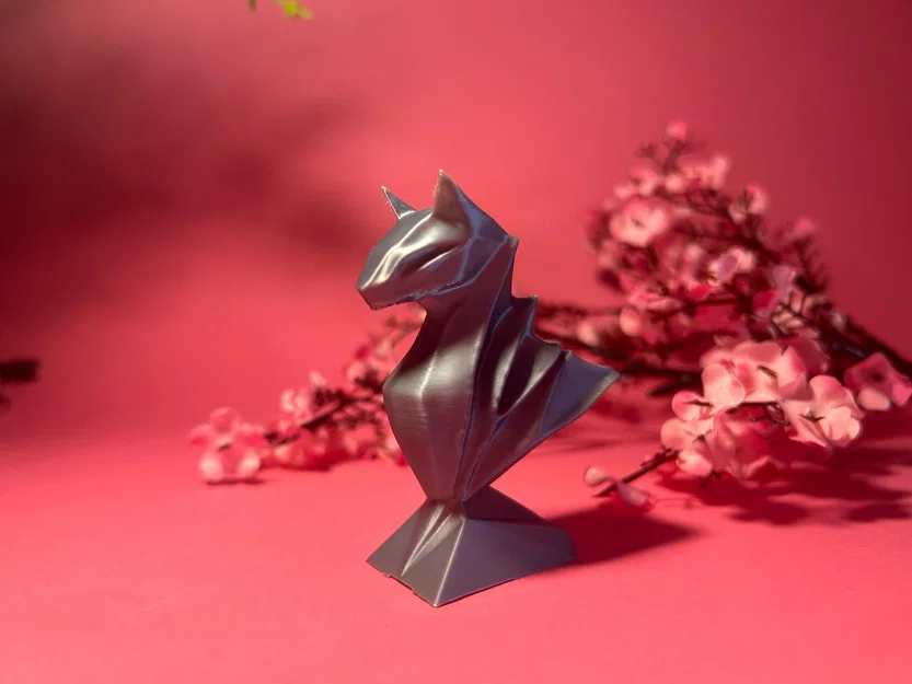 Tác phẩm điêu khắc Mèo nghệ thuật phong cách Low-poly in 3D - Image 2