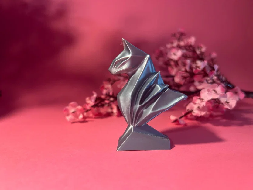 Tác phẩm điêu khắc Mèo nghệ thuật phong cách Low-poly in 3D - Image 3