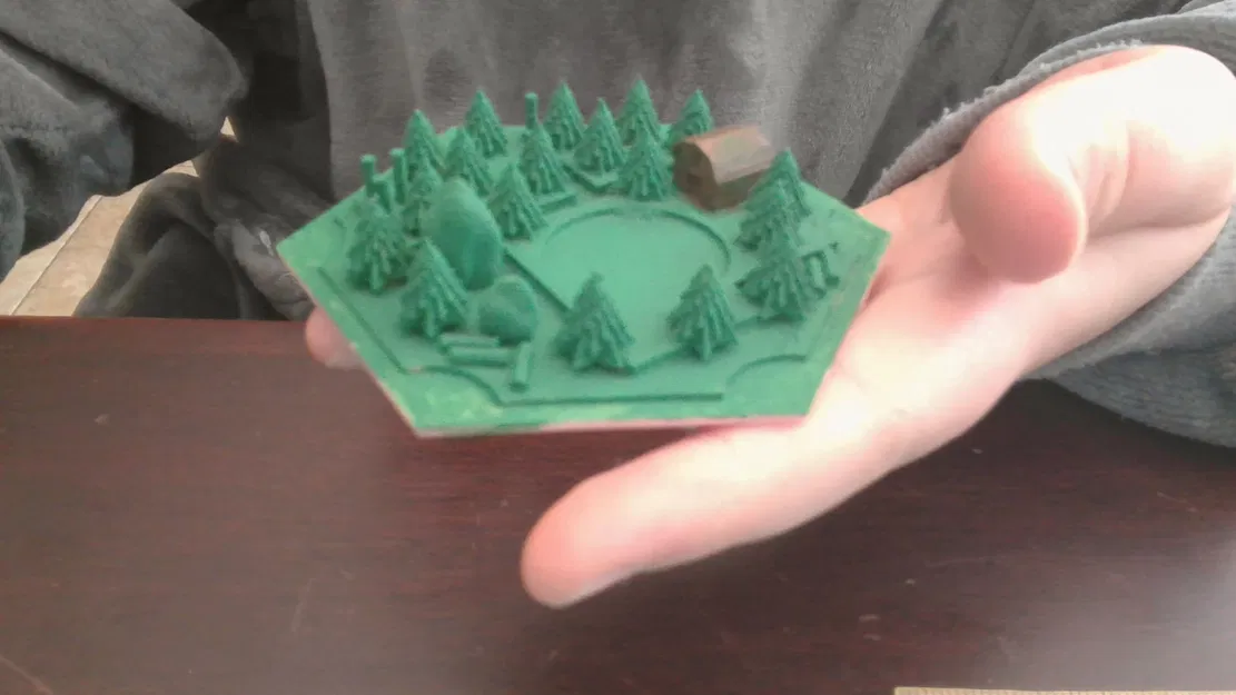 Mô hình ô lục giác rừng (Catan wood tile) 3D tuyệt đẹp - Image 1