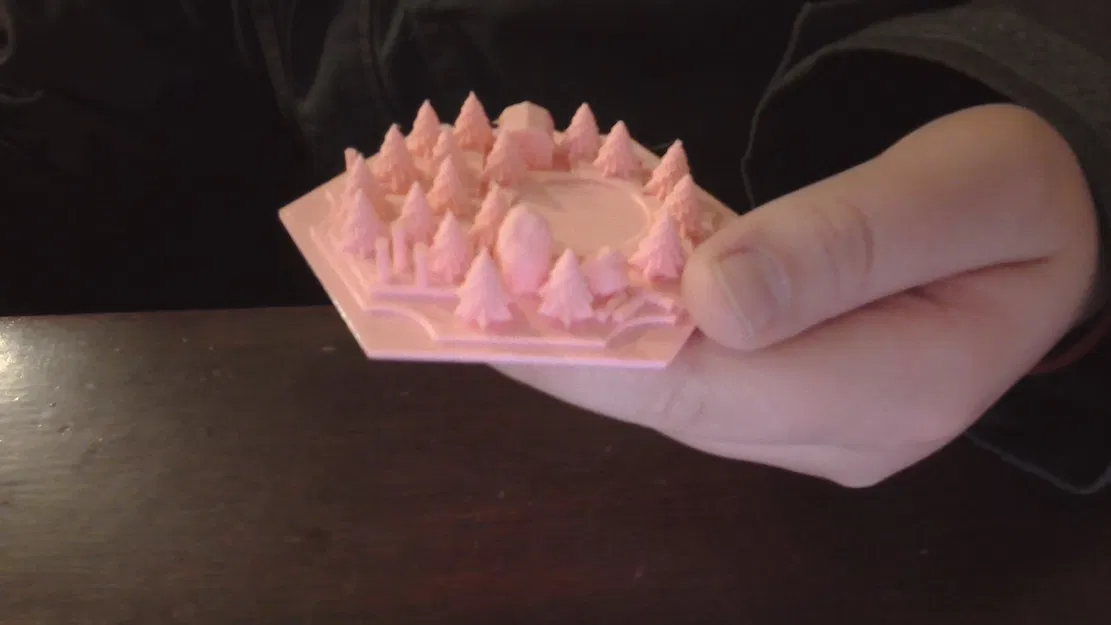 Mô hình ô lục giác rừng (Catan wood tile) 3D tuyệt đẹp - Image 3