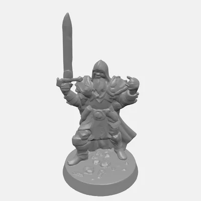 Mô hình chiến binh dũng sĩ 28mm (Dungeons & Dragons Miniature)