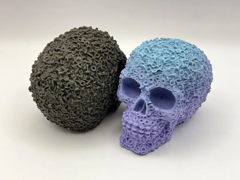 Bộ Ốc Vít Hình Đầu Lâu Cơ Khí (Mechanical Skull Bolts & Nuts) - Image 2