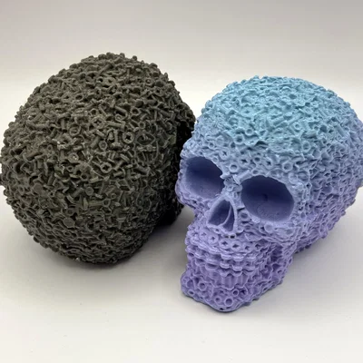 Bộ Ốc Vít Hình Đầu Lâu Cơ Khí (Mechanical Skull Bolts & Nuts)