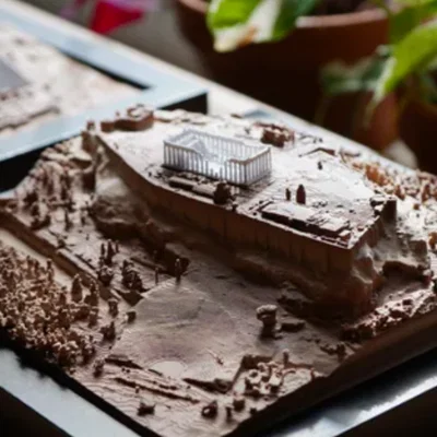 Mô hình địa hình Acropolis - Athens, Hy Lạp