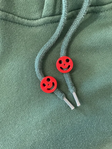 Phụ kiện mặt cười 3D trang trí dây rút áo hoodie siêu đáng yêu - Image 1