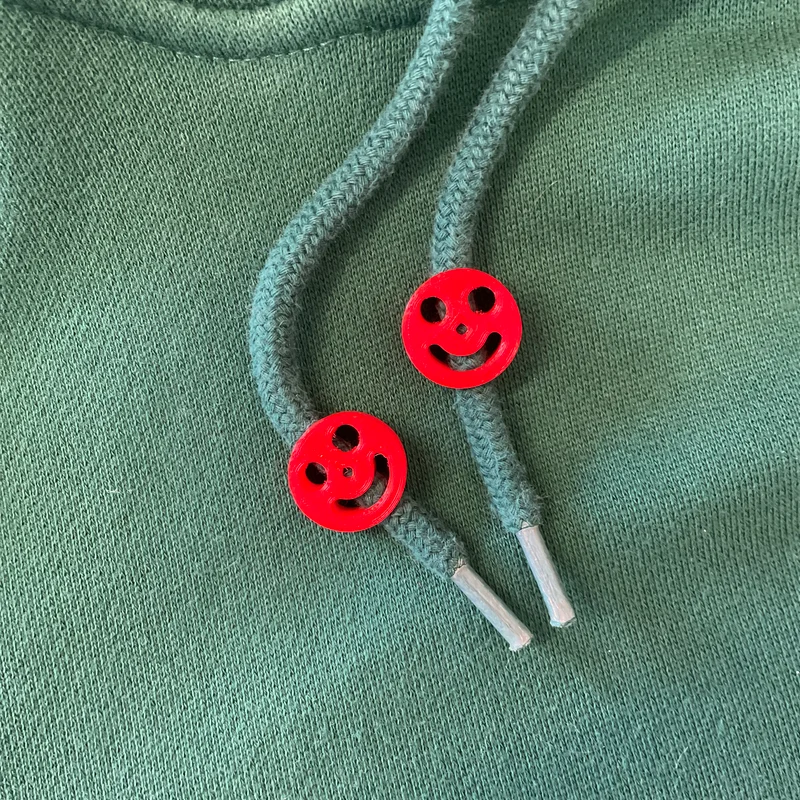 Phụ kiện mặt cười 3D trang trí dây rút áo hoodie siêu đáng yêu