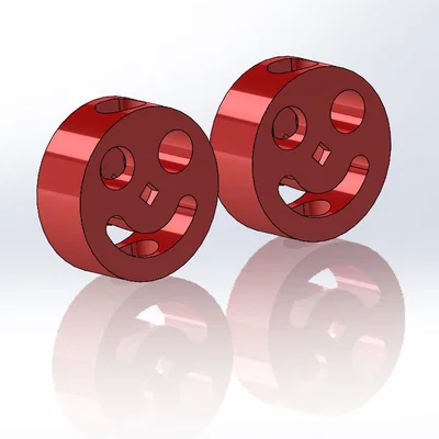 Phụ kiện mặt cười 3D trang trí dây rút áo hoodie siêu đáng yêu