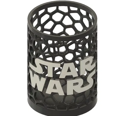 Ống cắm bút Star Wars họa tiết Voronoi in 3D cực chất