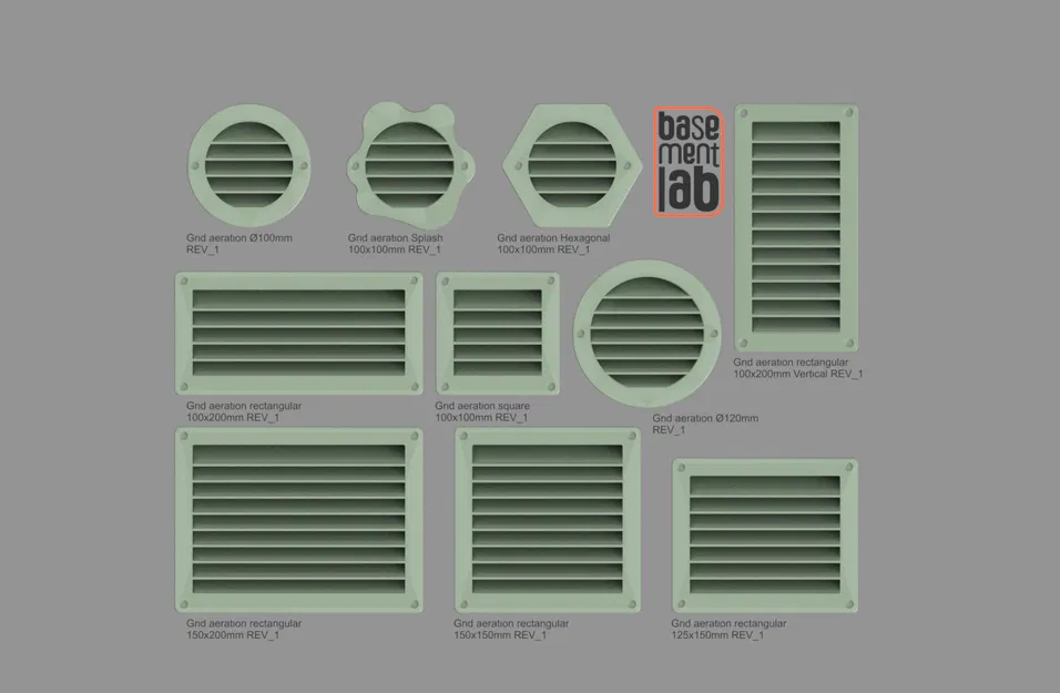 Bộ Sưu Tập Lưới Thông Gió (Hình Chữ Nhật - Hình Tròn) - Image 2