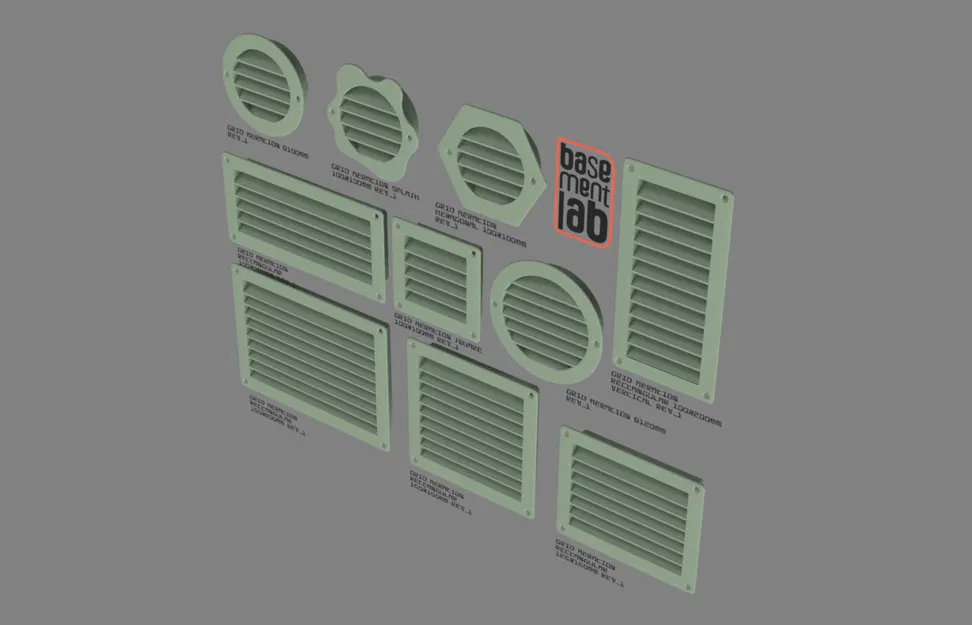 Bộ Sưu Tập Lưới Thông Gió (Hình Chữ Nhật - Hình Tròn) - Image 3