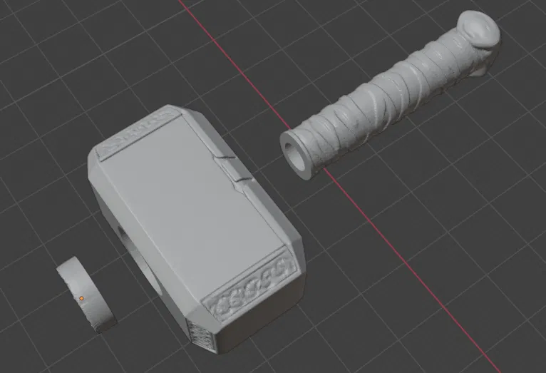 Hạt trang trí dây áo hoodie hình búa Thor Mjolnir - Image 1