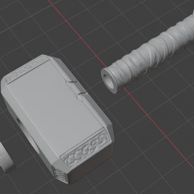 Hạt trang trí dây áo hoodie hình búa Thor Mjolnir