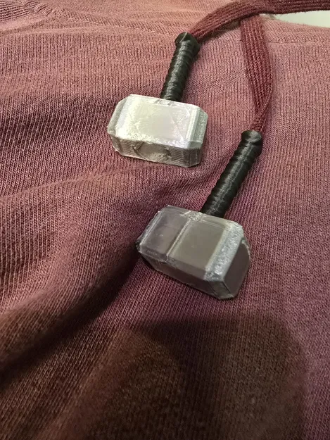 Hạt trang trí dây áo hoodie hình búa Thor Mjolnir - Image 2